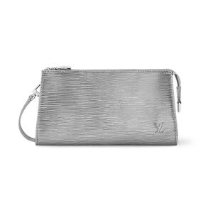 NEW Louis Vuitton Metallic Silver Epi Pochette Accessoires